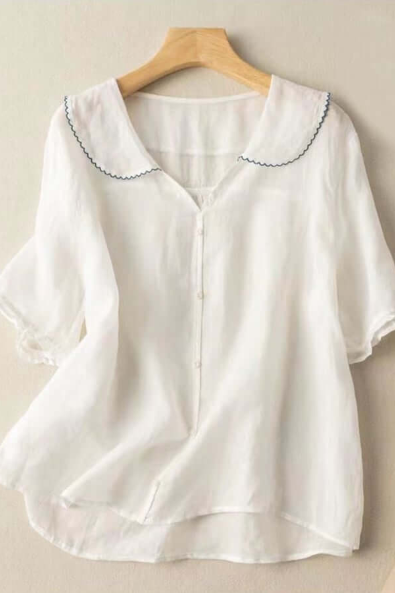 Ariyah | Damen Elegant Bluse | Weiß