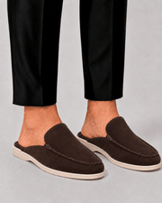 Elegante Herren Loafer Mit Offener Ferse – Braun