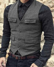 Elegante Weste Herren – Grau