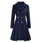 Eleganter Wintermantel – Marineblau