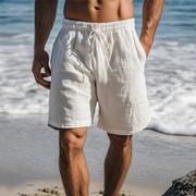 Elian | Herren Komfort Sommer Badeshorts – Weiß