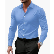 Emanuel | Elegante Herrenhemd mit Klassischer Optik – Blau