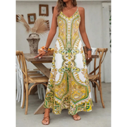 Estela | Damen Bequemes Sommerkleid Maxi – Gelb