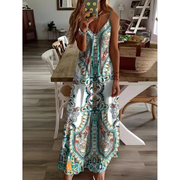 Estela | Damen Bequemes Sommerkleid Maxi – Hellgrün