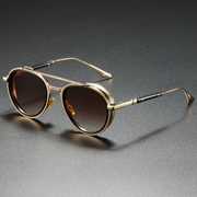 Ethan | Herren Sonnenbrille Aviator Retro Gold Polarisiert – Braun