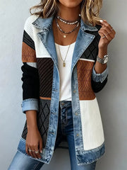 Zyrelle - Legerer Strickcardigan mit Knopfleiste – Farbblockierung