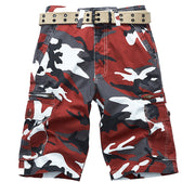 Sommerfeld | Lässige Strand CamouflageBaumwollshorts für Herren (1 kaufen, 1 GRATIS dazu) – Rotes Camo