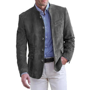 Anton | Herren Eleganter Freizeitblazer mit Knopfverschluss – Grau