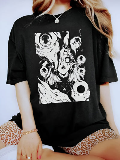 Kris | Gruseliges Halloween Cartoon Print T-Shirt