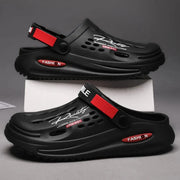 Finn | Bequeme Und Atmungsaktive Herren-Plateau-Clogs – Schwarz