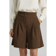 Fenja | Damen Shorts Mit Hoher Taille Für Strand – Kaffee