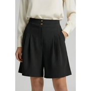 Fenja | Damen Shorts Mit Hoher Taille Für Strand – Schwarz