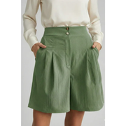 Fenja | Damen Shorts Mit Hoher Taille Für Strand – Hellgrün