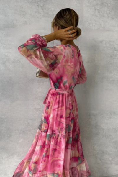 Luna | Festliche Wickelkleid | Maxi