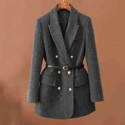 Fischgrat Blazer Damen – Grau