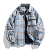 Flanell Jacke Herren – Blau