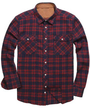 Flanellhemd Herren – Marinerot