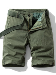 Herren Gestreifte Cargo Shorts – Grun