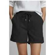 Franziska | Damen Shorts Mit Taschen Für Urlaub – Schwarz