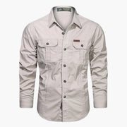 Freizeithemd Herren Langarm Casual – Beige