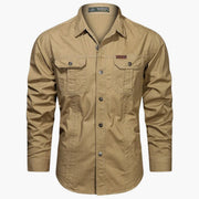 Freizeithemd Herren Langarm Casual – Khaki