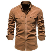 Freizeithemd Kurzarm Herren Slim Fit – Braun