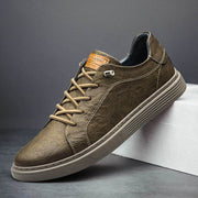 Braelon - Strukturierter Low-Top-Sneaker – Olivgrün