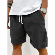 Gerrit | Herren Shorts Mit Kordelzug Für Sommer – Schwarz