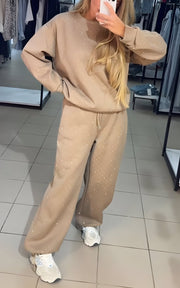 Glitzer Zweiteiler Set – Khaki