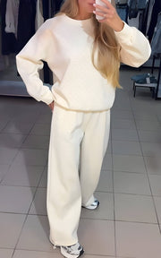Glitzer Zweiteiler Set – Weiß