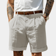 Davinci | Elegante Herren-Bermudas mit Bundfalten – Grau