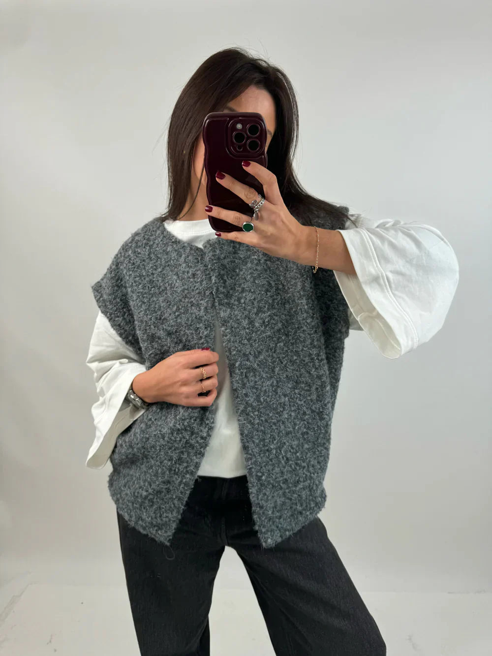 Mia | Ärmellose Weste mit Taschen