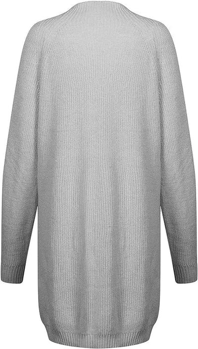 Damen Strickkleid mit Rollkragen und Oversize Passform