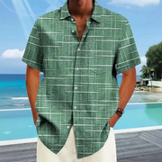 Günther | Herren Hemd Muster Sommer Design – Grün