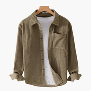 Gunther | Stilvolles Herrenhemd aus Cord – Khaki