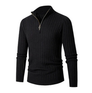 Half Zip Pullover Herren – Schwarz