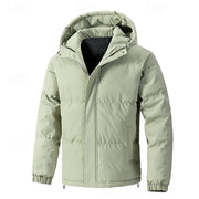 Halvrik | Herren Steppjacke mit Kapuze Winterjacke – Grün