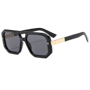 Hans | Herren Stilvolle Sonnenbrille Aviator Gold Klassisch – Onyxschwarz