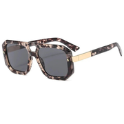 Hans | Herren Stilvolle Sonnenbrille Aviator Gold Klassisch – Leopardschwarz