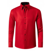 Hartmut | Herren Hemd Mit Kragen Modern – Rot