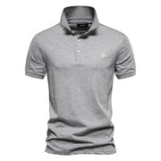 James | Zeitloses, schmal geschnittenes Herren-Poloshirt – Hellgrau