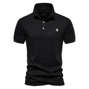 James | Zeitloses, schmal geschnittenes Herren-Poloshirt – Schwarz