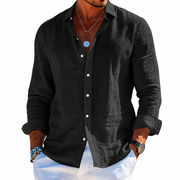 Heiner | Herren Hemd Zeitloser Stil Schlicht – Schwarz