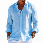 Heiner | Herren Hemd Zeitloser Stil Schlicht – Blau