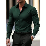 Heinrich | Herren Hemd Langarm Moderner Stil – Dunkelgrau