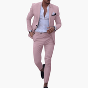 Heinrich | Herren Navy Slim Fit Anzugset – Rosa