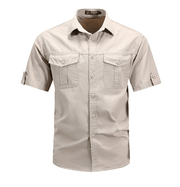 Hemd Herren Kurzarm Regular Fit – Beige