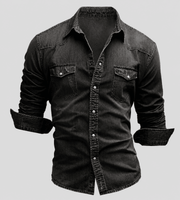 Hemd Herren Langarm Slim Fit – Dunkelgrau