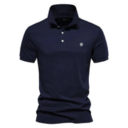 Henning | Herren Poloshirt Schlicht Für Sommer – Marineblau