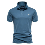 Henning | Herren Poloshirt Schlicht Für Sommer – Blau